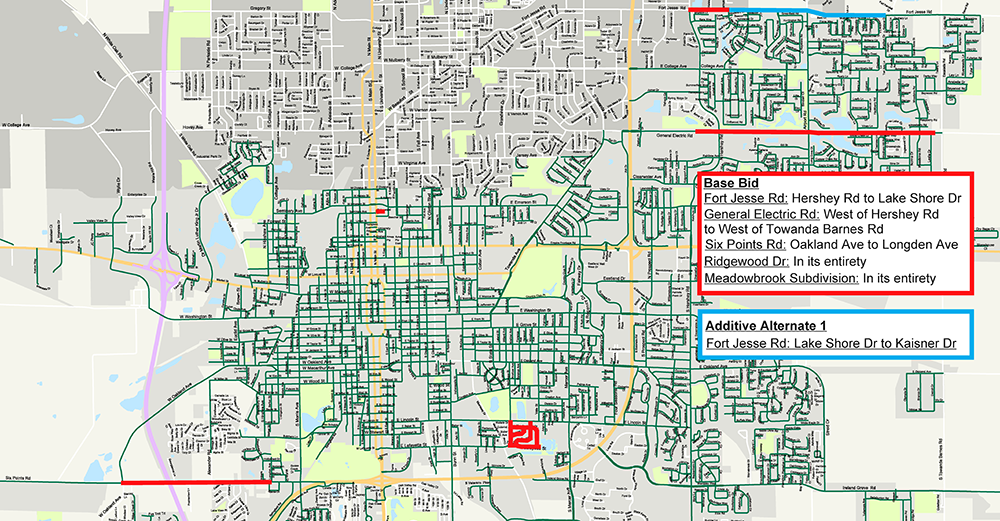 FY2025 Resurfacing Program Map