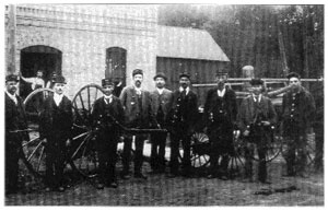 Prairie Bird Fire Co. & Hose Cart.